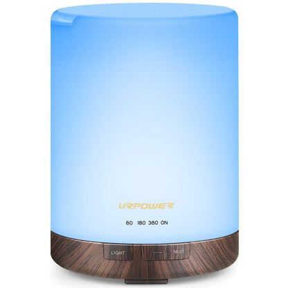 URPOWER Essential Oil Diffuser with Night Light