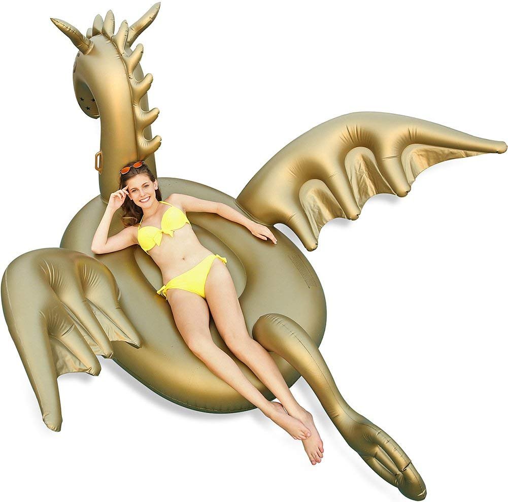 Majestic Golden Dragon 103" Pool Float - Luxy Float